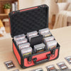 VEVOR Graded Card Case 3 Row 96 PSA Slab Storage Box with Secure Lock, Baseball Sports Trading Cards Holder Collector with 12 Dividers, Key, Holds 76 SGC 68 BGS 348 Top Loaders and 999+ Loose Cards