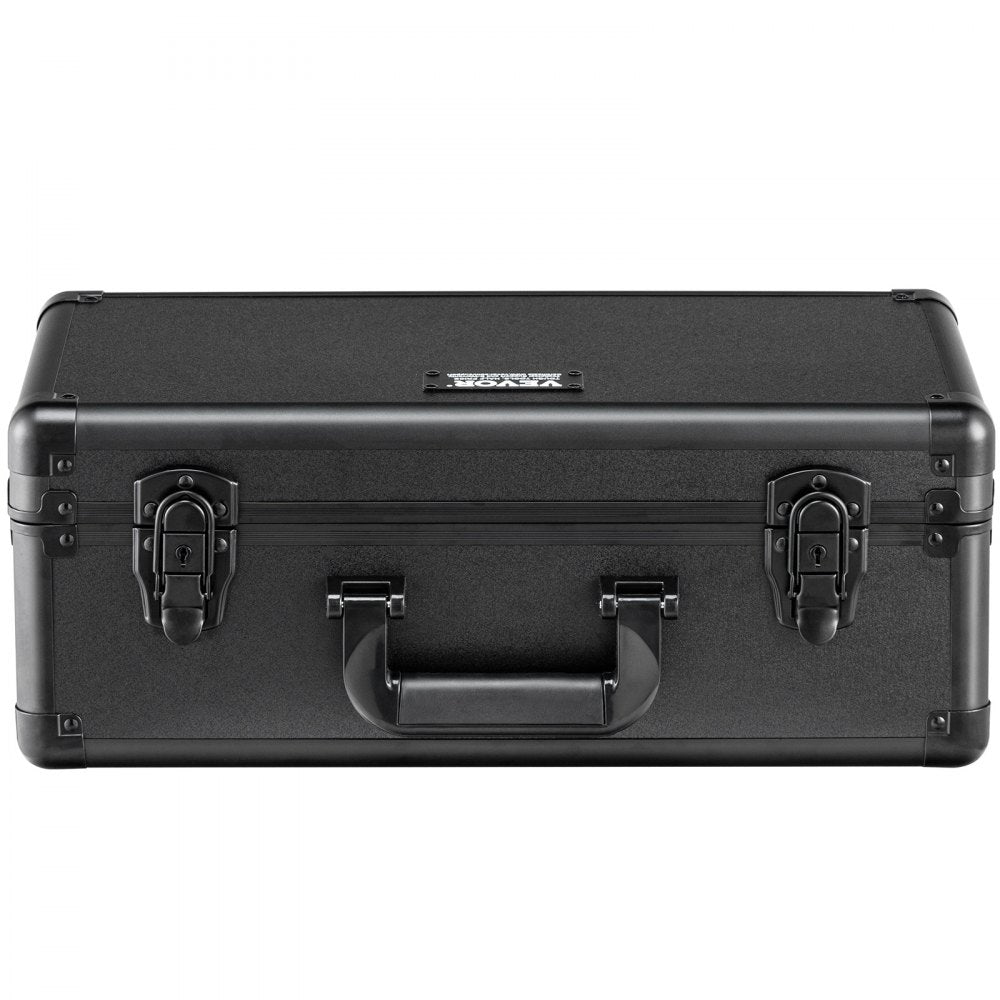 VEVOR Graded Card Storage Box, 4 Slots, Graded Sports Cards Holder Carrying Case with Key Lock Foam Dividers, for 96 PSA Graded Cards 68 BGS Cards 76 SGC Cards 348 Top Loaders or 999+ Loose Cards