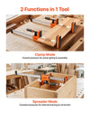 VEVOR Bar Clamps for Woodworking, 4-Pack, 24" Opening F Clamps, 1500 lbs Load Limit, Clamp/Spreader 2 Modes, Soft Rubber Pads, Ergonomic Handle, Carbon Steel Bar, for Wood Working and Metal Working
