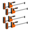 VEVOR Bar Clamps for Woodworking, 4-Pack, 24" Opening F Clamps, 1500 lbs Load Limit, Clamp/Spreader 2 Modes, Soft Rubber Pads, Ergonomic Handle, Carbon Steel Bar, for Wood Working and Metal Working