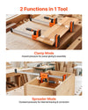VEVOR Bar Clamps for Woodworking, 4-Pack, 24" and 31" F Clamps, 1100 lbs Load Limit, Clamp/Spreader 2 Modes, Soft Rubber Pads, Ergonomic Handle, Carbon Steel Bar, for Wood Working and Metal Working