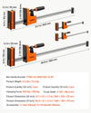 VEVOR Bar Clamps for Woodworking, 4-Pack, 24" and 31" F Clamps, 1100 lbs Load Limit, Clamp/Spreader 2 Modes, Soft Rubber Pads, Ergonomic Handle, Carbon Steel Bar, for Wood Working and Metal Working