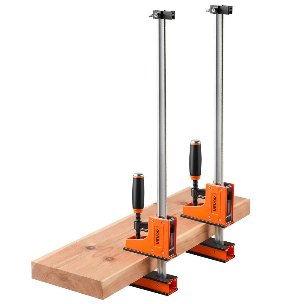 VEVOR Bar Clamps for Woodworking, 4-Pack, 36" Opening F Clamps, 1500 lbs Load Limit, Clamp/Spreader 2 Modes, Soft Rubber Pads, Ergonomic Handle, Carbon Steel Bar, for Wood Working and Metal Working