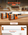 VEVOR Bar Clamps for Woodworking, 4-Pack, 36" Opening F Clamps, 1500 lbs Load Limit, Clamp/Spreader 2 Modes, Soft Rubber Pads, Ergonomic Handle, Carbon Steel Bar, for Wood Working and Metal Working