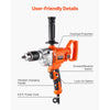 VEVOR Drill Mixer, 1/2 inch Corded Electric Drill Mixer Set, 0-850RPM 5.4A Mixing Drills, Mixing Drills Machine with D-Handle for Drilling & Blending, Handheld Cement Mixers for Fodder, Paint, Cement