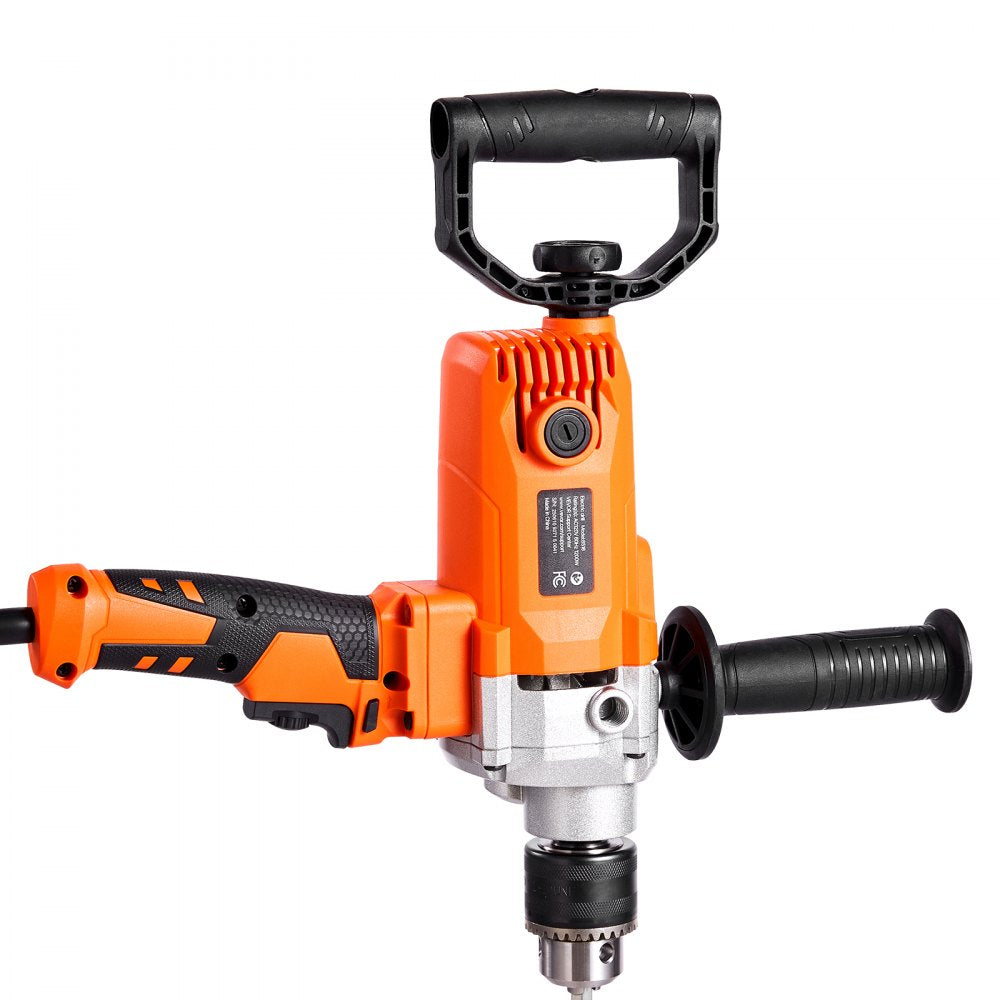VEVOR Drill Mixer, 5/8 inch Corded Electric Drill Mixer Set, 0-750RPM 5.63A Mixing Drills, Mixing Drills Machine with D-Handle for Drilling & Blending, Handheld Cement Mixers for Fodder, Paint, Cement