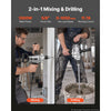 VEVOR Drill Mixer 5/8 inch 11.7 Amp 1300 W Corded Electric Drill Mixer Set, For Drilling & Mixing Cement Clay Paint, 0-1050 RPM 6-Speed Adjustment, Handheld Cement Mixer with 360° Adjustable Handle