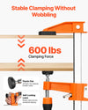 VEVOR Bar Clamps for Woodworking, 8-Pack, 24" Opening F Clamps, 600 lbs Load Limit, with Plastic Pad and Self-Locking Design, Premium Cast Iron and Carbon Steel, for Wood Working and Metal Working