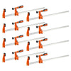 VEVOR Bar Clamps for Woodworking, 8-Pack, 24" Opening F Clamps, 600 lbs Load Limit, with Plastic Pad and Self-Locking Design, Premium Cast Iron and Carbon Steel, for Wood Working and Metal Working