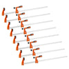 VEVOR Bar Clamps for Woodworking, 8-Pack, 36" Opening F Clamps, 600 lbs Load Limit, with Plastic Pad and Self-Locking Design, Premium Cast Iron and Carbon Steel, for Wood Working and Metal Working