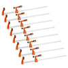 VEVOR Bar Clamps for Woodworking, 8-Pack, 36" Opening F Clamps, 600 lbs Load Limit, with Plastic Pad and Self-Locking Design, Premium Cast Iron and Carbon Steel, for Wood Working and Metal Working