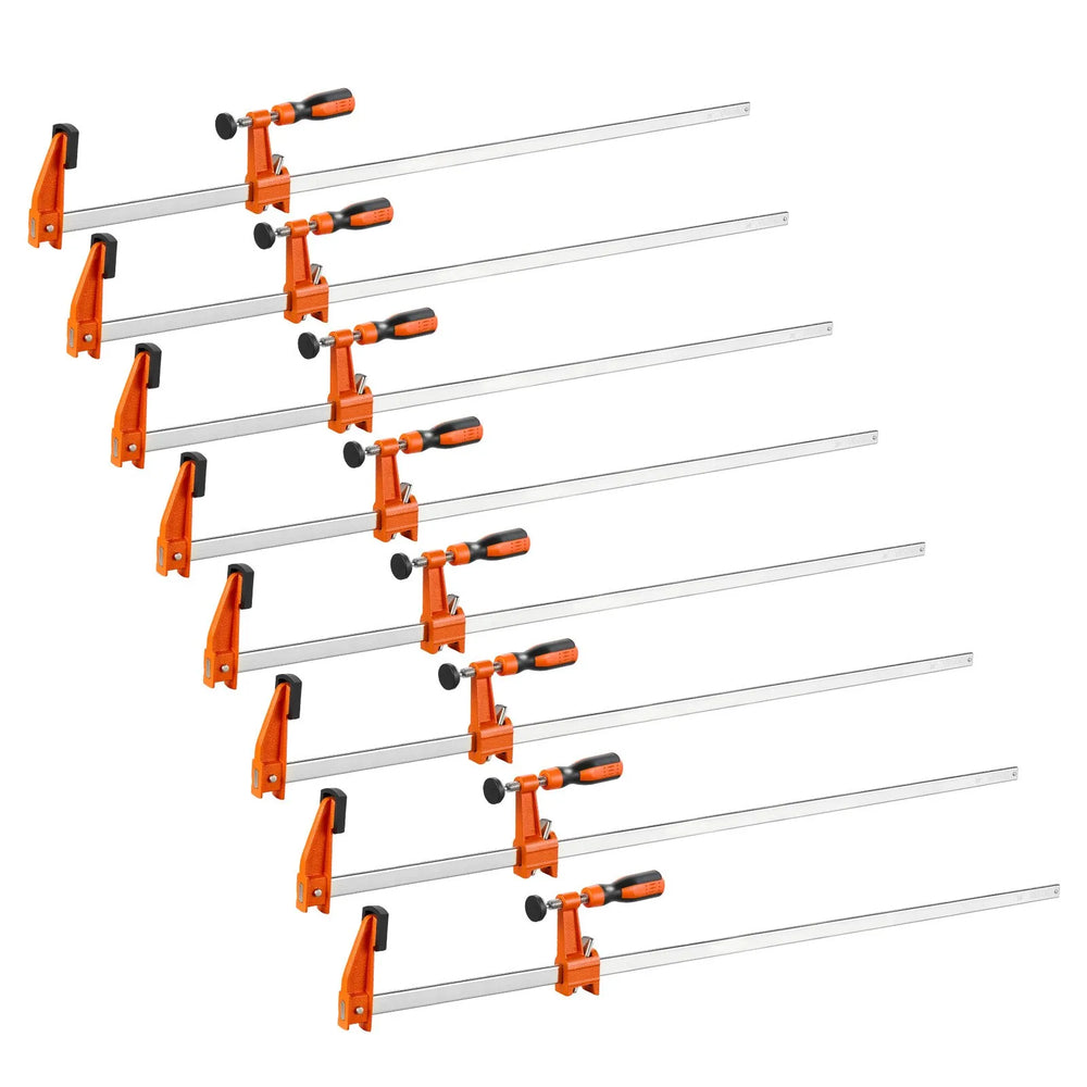 VEVOR Bar Clamps for Woodworking, 8-Pack, 36" Opening F Clamps, 600 lbs Load Limit, with Plastic Pad and Self-Locking Design, Premium Cast Iron and Carbon Steel, for Wood Working and Metal Working