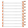 VEVOR Bar Clamps for Woodworking, 8-Pack, 36" Opening F Clamps, 600 lbs Load Limit, with Plastic Pad and Self-Locking Design, Premium Cast Iron and Carbon Steel, for Wood Working and Metal Working