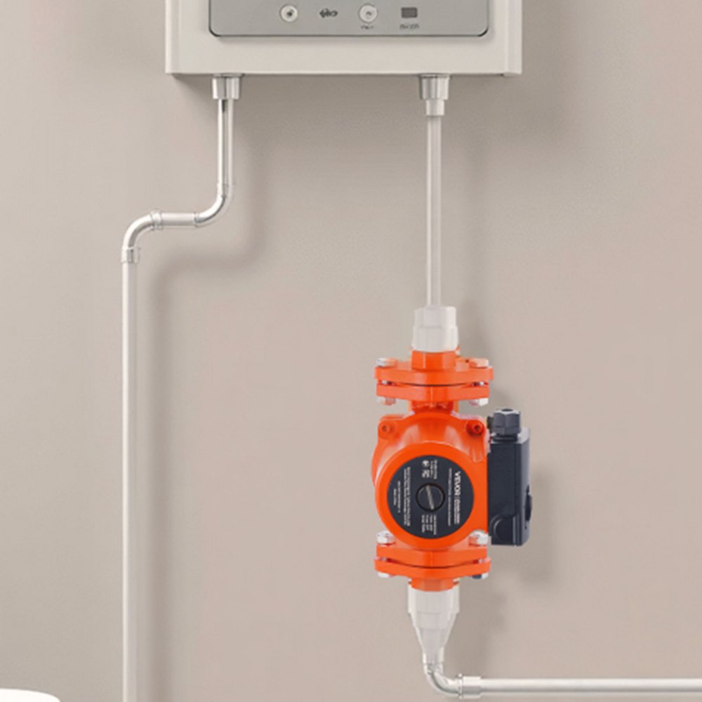 VEVOR F-009-BF5-J Cast Iron Circulator Pump, 17 GPM, AC 120V 35 ft Hot Water Recirculating Circulation Pump, 3/4-Inch Flange Connection, 3-Speed Adjustment, Quiet Operation, for Home Heating System
