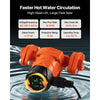 VEVOR F-007E-1F1 High Efficiency Circulator Pump, 16 GPM, 120V 20 ft Cast Iron Hot Water Recirculating Circulation Pump, 1 in Flange Connection, Check Valve, Quiet Operation, for Home Heating System