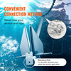 VEVOR Fluke Style Anchor Kit, 13 LBS Hot-Dipped Galvanized Steel Fluke Anchor with 7.9' Chain, 101' Rope and Two 0.4" Shackles, Marine Boat Anchor for Small Vessels Under 30', Seas, Rivers and Shores