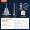 VEVOR Fluke Style Anchor Kit, 13 LBS Hot-Dipped Galvanized Steel Fluke Anchor with 7.9' Chain, 101' Rope and Two 0.4" Shackles, Marine Boat Anchor for Small Vessels Under 30', Seas, Rivers and Shores