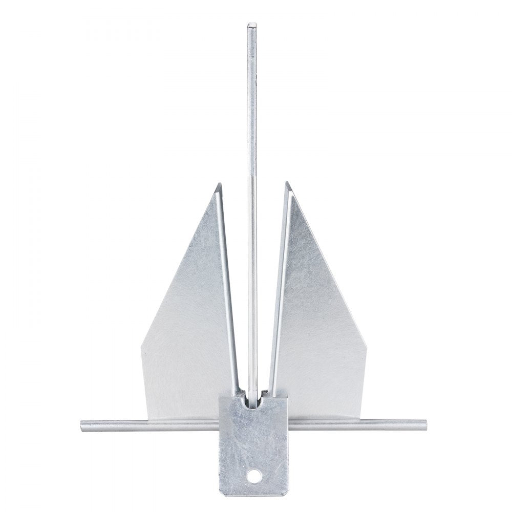 VEVOR Fluke Style Anchor Kit, 8.5 LBS Hot-Dipped Galvanized Steel Fluke Anchor with 7.9' Chain, 75' Rope and Two 0.4" Shackles, Marine Boat Anchor for Small Vessels Under 18', Seas, Rivers and Shores