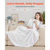 VEVOR Fleece Throw Blanket, 50 x 60 Inches / 1270 x 1524 mm, Flannel Fleece Cozy Throw Blankets, Cute Small Fuzzy Throws, Lightweight Super Soft Bed Blanket, Ideal for Couch, Sofa, Bedroom, White