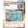 VEVOR 31"W Commercial Freezer -8℉ to 0℉ Defrost Undercounter Worktop, 7.2 Cu. Ft Mobile Prep Frozen, 1 Door Stainless Steel Freezers with Lock, LED Light, Heavyload Top for Restaurant Kitchen