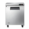 VEVOR 31"W Commercial Freezer -8℉ to 0℉ Defrost Undercounter Worktop, 7.2 Cu. Ft Mobile Prep Frozen, 1 Door Stainless Steel Freezers with Lock, LED Light, Heavyload Top for Restaurant Kitchen