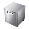 VEVOR 31"W Commercial Freezer -8℉ to 0℉ Defrost Undercounter Worktop, 7.2 Cu. Ft Mobile Prep Frozen, 1 Door Stainless Steel Freezers with Lock, LED Light, Heavyload Top for Restaurant Kitchen