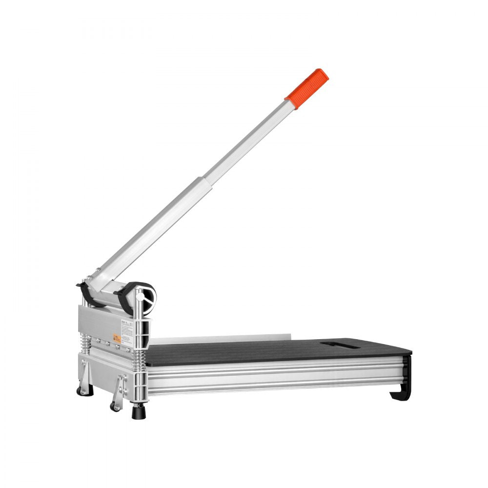 VEVOR 13 inch Vinyl Floor Cutter, 16mm Thick Laminate Flooring Cutter with 15°/30°/45° Adjustable Angle Settings, Flexible Wheels, Telescoping Handle, Cuts Engineered Wood, LVT, VCT, SPC, LVP, WPC