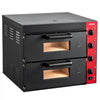 VEVOR Electric Pizza Oven, 2x16-Inch Double Deck Countertop Pizza Maker for Home Kitchen Restaurant, Heavy-Duty Iron Body, 662℉, Independent Temp & Time Control, 2700W Commercial Cooker, 2 Stones