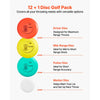 VEVOR Disc Golf Set, 12 PCS Flying Discs for Beginners, Disc Golf Starter Set, with Putter, Mid-Range, Driver, Including Mini Marker, Portable Backpack, for Outdoor Backyard, Lawn, Beach, and Park