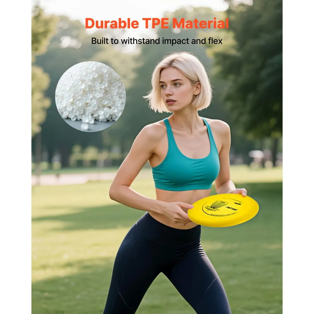 VEVOR Disc Golf Set, 12 PCS Flying Discs for Beginners, Disc Golf Starter Set, with Putter, Mid-Range, Driver, Including Mini Marker, Portable Backpack, for Outdoor Backyard, Lawn, Beach, and Park