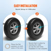 VEVOR Solid PU Run-Flat Tire Wheel, 10", 2-Pack, 180 lbs Dynamic Load, 220 lbs Static Load, Flat Free Tubeless Tires and Wheels for Hand Truck, Utility Cart, Dollies, Garden Trailers, Various Carts