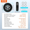 VEVOR Solid PU Run-Flat Tire Wheel, 10", 2-Pack, 180 lbs Dynamic Load, 220 lbs Static Load, Flat Free Tubeless Tires and Wheels for Hand Truck, Utility Cart, Dollies, Garden Trailers, Various Carts