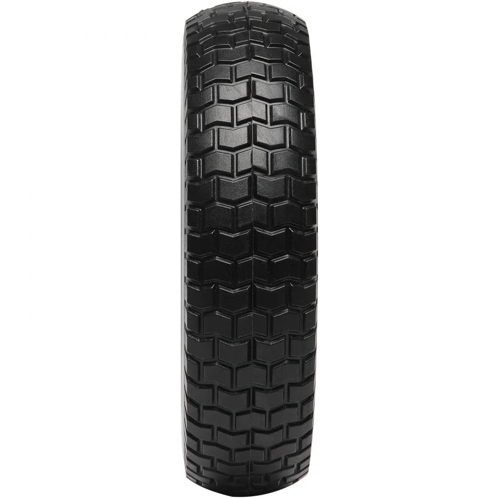 VEVOR Solid PU Run-Flat Tire Wheel, 10", 2-Pack, 180 lbs Dynamic Load, 220 lbs Static Load, Flat Free Tubeless Tires and Wheels for Hand Truck, Utility Cart, Dollies, Garden Trailers, Various Carts