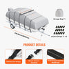 VEVOR Pontoon Boat Cover, 23'-24' Waterproof Trailerable Pontoon Cover, 800D Marine Grade PU Oxford Fabric, with Motor Cover, 16 Windproof Buckle Straps, Fits for 23'-24'L, Beam Width to 102", Grey