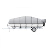 VEVOR Pontoon Boat Cover, 23'-24' Waterproof Trailerable Pontoon Cover, 800D Marine Grade PU Oxford Fabric, with Motor Cover, 16 Windproof Buckle Straps, Fits for 23'-24'L, Beam Width to 102", Grey