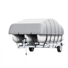VEVOR Pontoon Boat Cover, 23'-24' Waterproof Trailerable Pontoon Cover, 800D Marine Grade PU Oxford Fabric, with Motor Cover, 16 Windproof Buckle Straps, Fits for 23'-24'L, Beam Width to 102", Grey