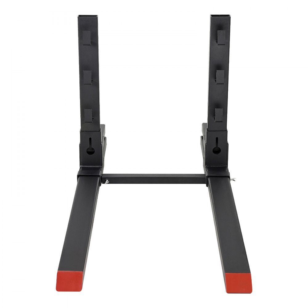 VEVOR Pallet Forks 4000 lbs 60 in Clamp-On Pallet Forks with Anti-Tilt Bar, Tractor Attachment for Skid Steer & Loader Bucket, Adjustable Stabilizer Bar, Heavy-Duty Reinforced Bucket Fork, Orange Tips