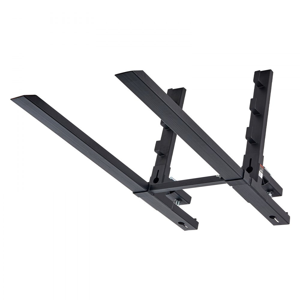 VEVOR Pallet Forks 4000 lbs 60 in Clamp-On Pallet Forks with Anti-Tilt Bar, Tractor Attachment for Skid Steer & Loader Bucket, Adjustable Stabilizer Bar, Heavy-Duty Reinforced Bucket Fork, Orange Tips
