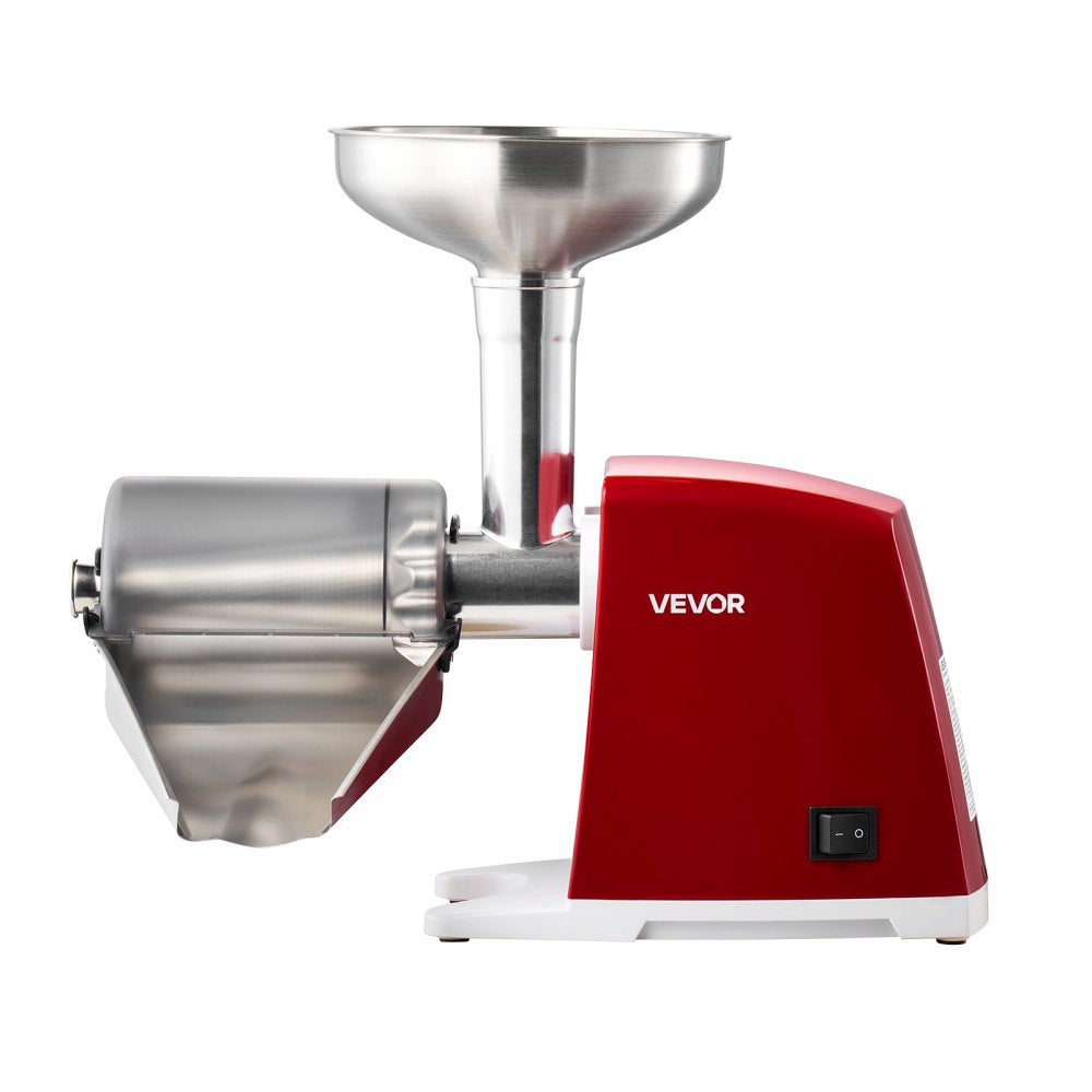 VEVOR Electric Tomato Strainer 800W Max (Rated Power: 300W) Sauce Maker, 88 lbs/H For Purees, Strawberry, Salsa, Stainless Steel Tomato Food Mill Press Machine, 1mm, 1.5mm, 3mm & 6mm Screens, Red