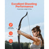 VEVOR Recurve Bow and Arrows Kit, 60 inch Wooden Takedown Bows, Right Handed Ergonomic Archery Recurve Bow Package, Longbow for Outdoor Target Training Practice Hunting, Beginners to Advanced, 35 lbs