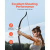 VEVOR Recurve Bow and Arrows Kit, 60 inch Wooden Takedown Bows, Right Handed Ergonomic Archery Recurve Bow Package, Longbow for Outdoor Target Training Practice Hunting, Beginners to Advanced, 45 lbs