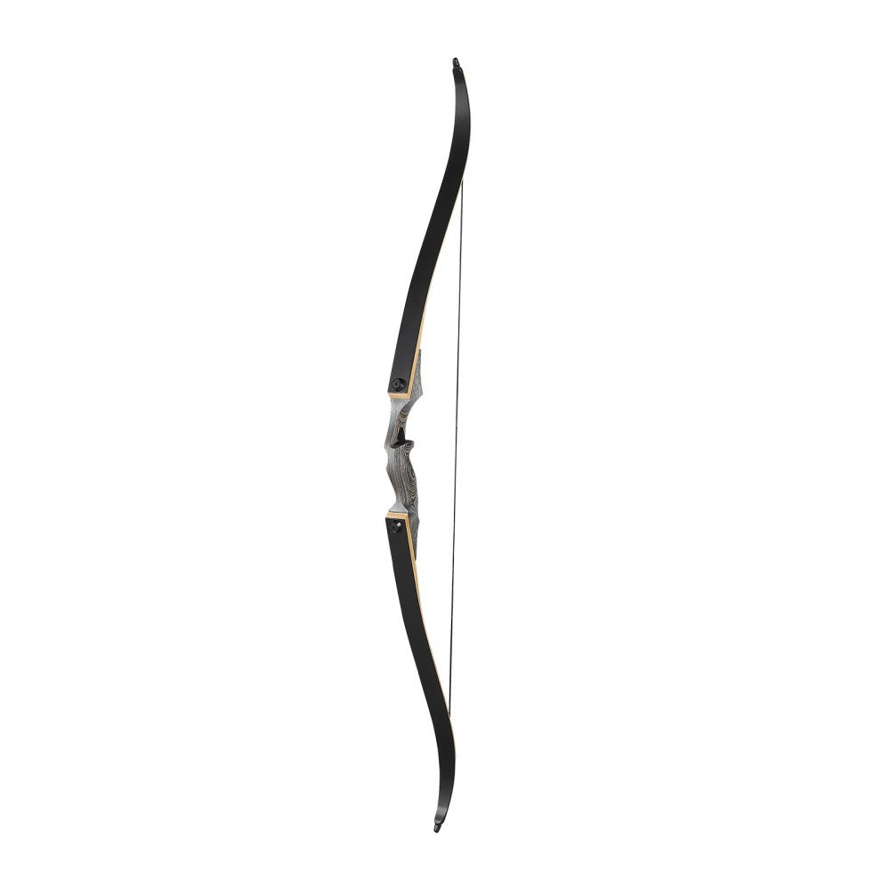 VEVOR Recurve Bow and Arrows Kit, 60 inch Wooden Takedown Bows, Right Handed Ergonomic Archery Recurve Bow Package, Longbow for Outdoor Target Training Practice Hunting, Beginners to Advanced, 45 lbs