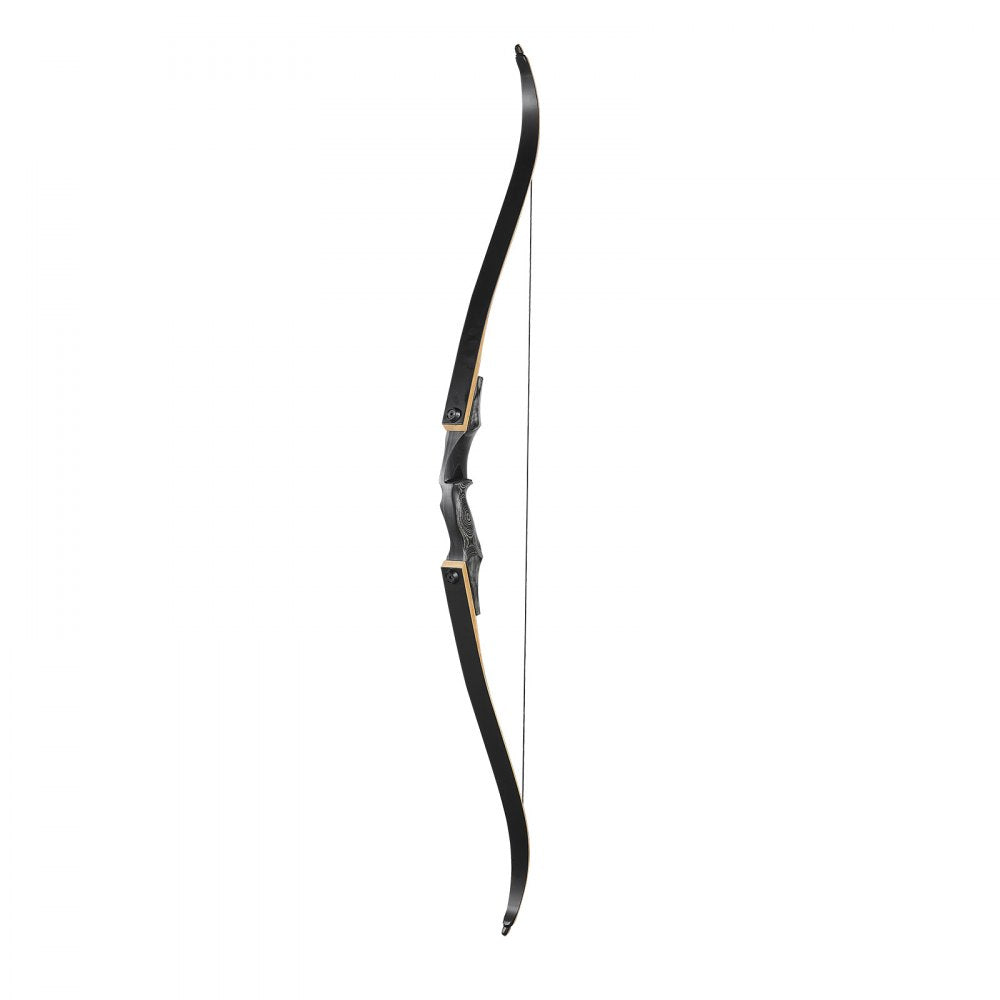 VEVOR Recurve Bow and Arrows Kit, 60 inch Wooden Takedown Bows, Right Handed Ergonomic Archery Recurve Bow Package, Longbow for Outdoor Target Training Practice Hunting, Beginners to Advanced, 50 lbs