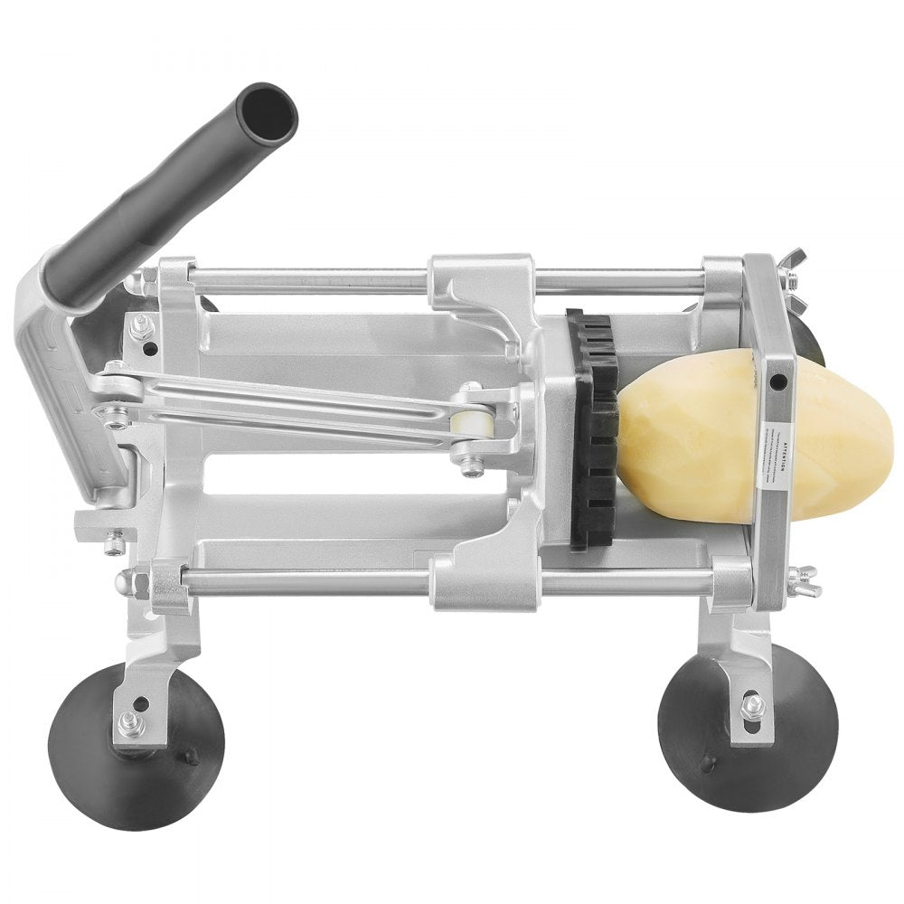 VEVOR Commercial Vegetable Slicer, 1/4"+3/8"+1/2" Fruit Slicer, Stainless Steel and Aluminum Alloy Vegetable Cutter Slicer Machine, Manual Slicer with Non-slip Feet, for Radishes, Onions, Potatoes