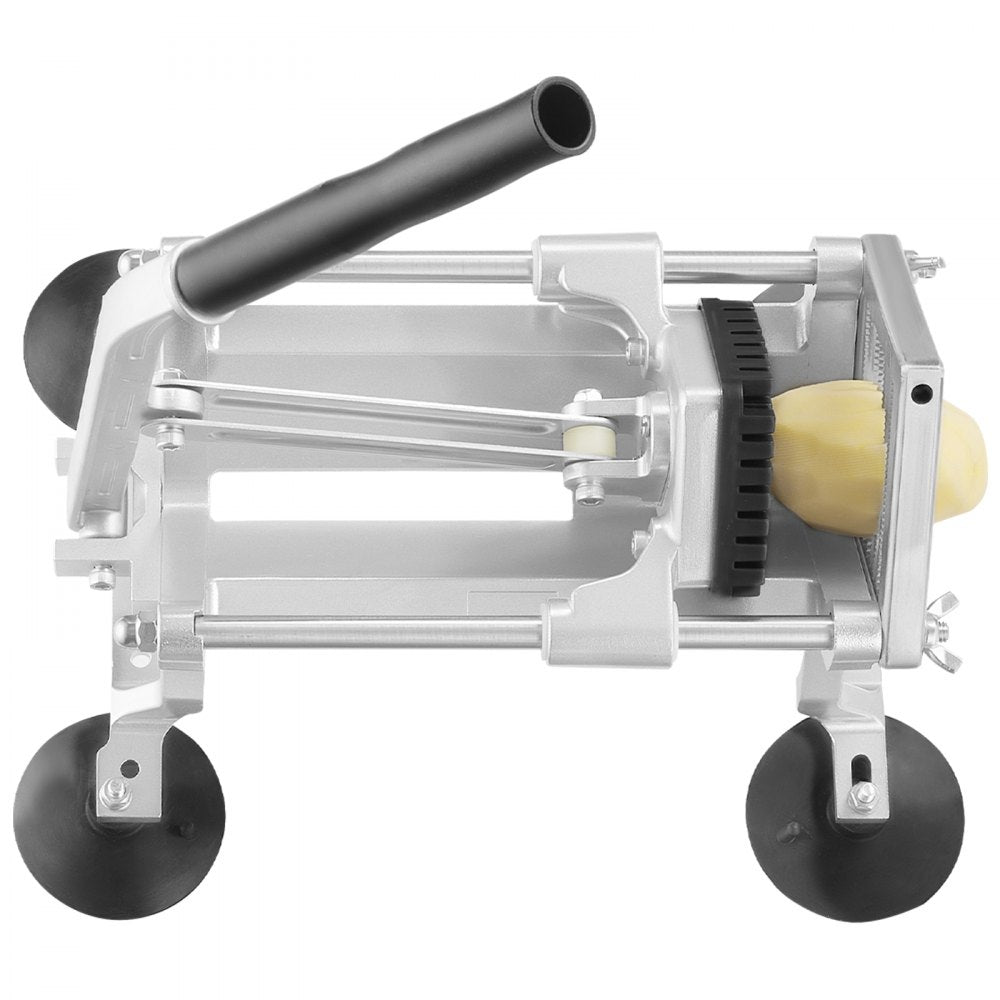 VEVOR Commercial Vegetable Slicer, 3/8 inch Fruit Slicer, Stainless Steel and Aluminum Alloy Vegetable Cutter Slicer Machine, Manual Slicer with Non-slip Feet, for Radishes, Onions, Potatoes, Lemons