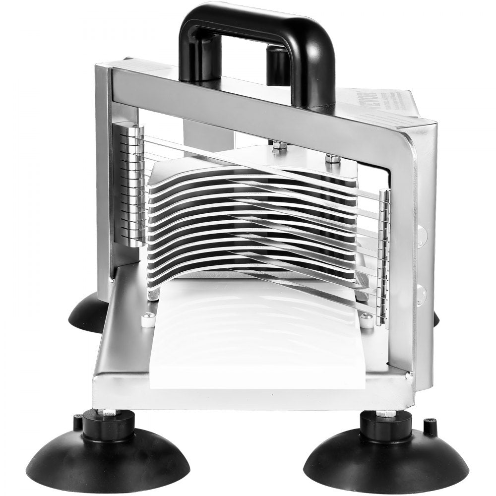 VEVOR Commercial Tomato Slicer, 3/8 inch Tomato Cutter Slicer, Stainless Steel Heavy Duty Tomato Slicer Machine, Manual Tomato Slicer with Non-slip Feet, for Cutting Tomatoes, Cucumbers, Bananas