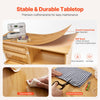 VEVOR Folding Sewing Table, Multipurpose Sewing Machine Table with Compact Design, Wheels, Shelves, Storage Trays, Wooden Pegs, and Magnetic Doors, Sewing Desk Cabinet for Sewing Machine, Wood Color