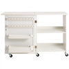 VEVOR Folding Sewing Table, Multipurpose Sewing Machine Table with Compact Design, Wheels, Shelves, Storage Trays, Wooden Pegs, and Magnetic Doors, Sewing Desk Cabinet for Sewing Machine, White