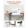 VEVOR Sewing Table, Multipurpose Sewing Machine Table with Foldable Side Shelf, Adjustable Shelf, Steel Legs, Computer Desk for Home, Fashion Studio, Art Studio, Educational Institution, White
