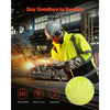 VEVOR High Visibility Reflective Safety Jacket, Waterproof Safety Hoodie, Work Construction Coat with Pockets for Men & Women, Rain Gear Meet ANSI & Class 3, Hi Vis Yellow Coat with Black Bottom, L